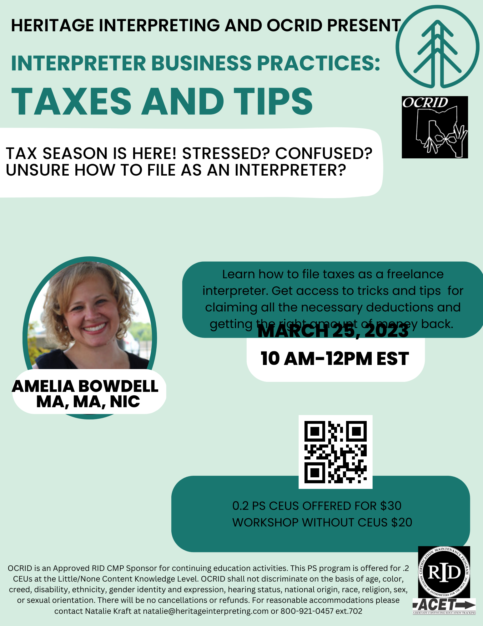 You are currently viewing Business Practices: Taxes and Tips Workshop