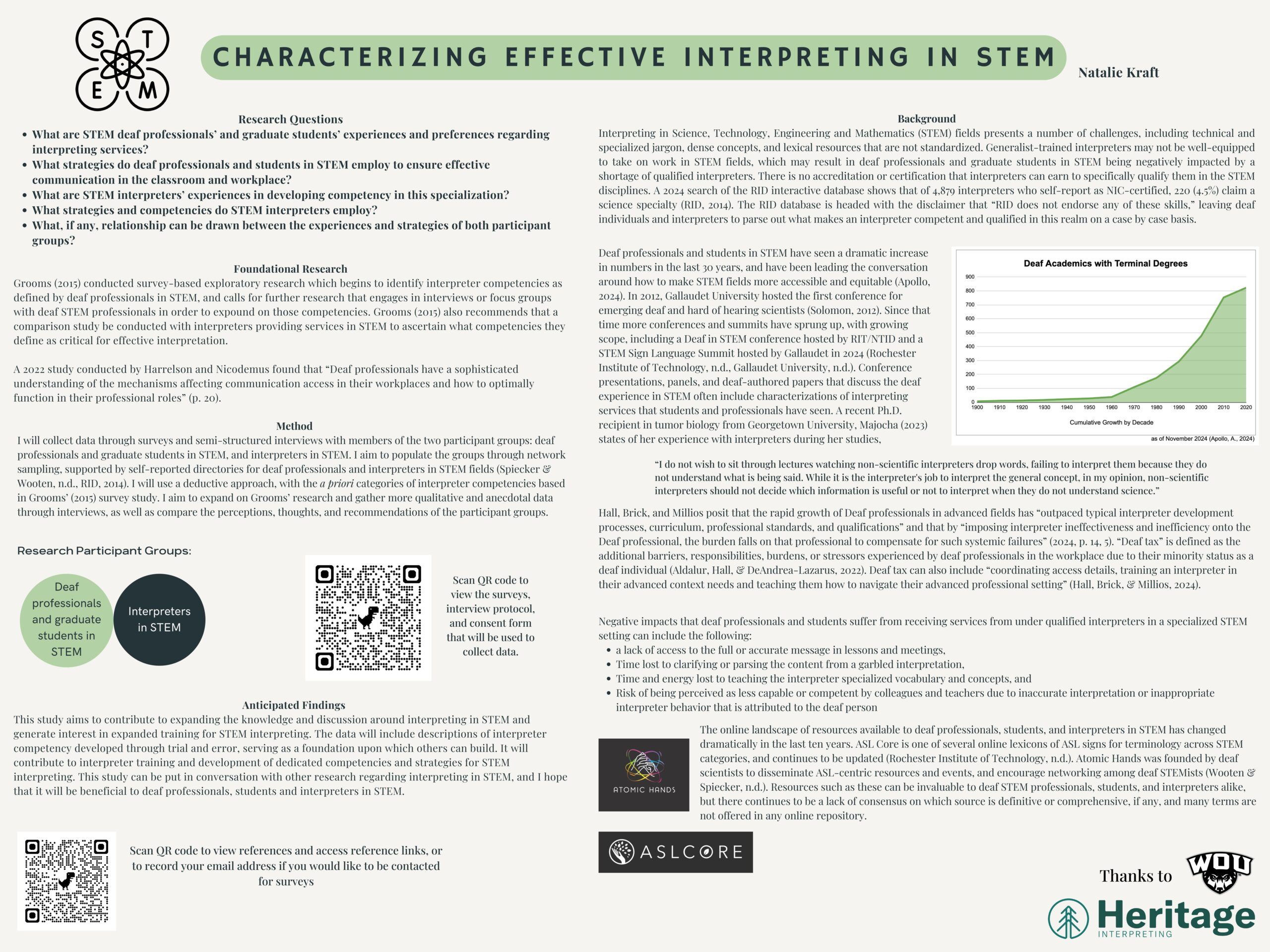 Natalie Kraft's presentation: Characterizing Effective Interpreting in STEM