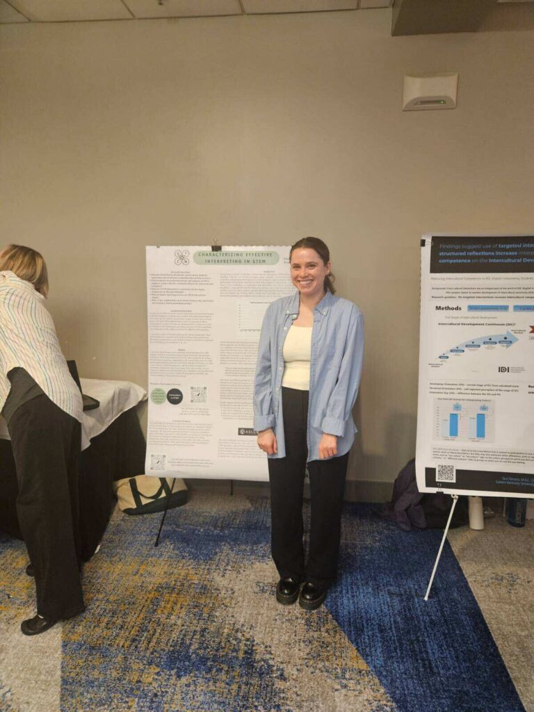 Natalie smiling after her presentation