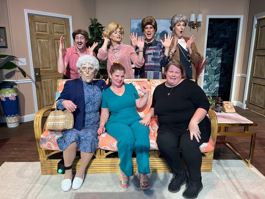 Interpreters with the acting crew for the show